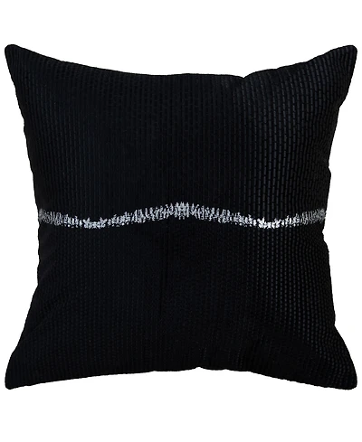 Rizzy Home Faye Cotton Velvet Decorative Pillow, 22" x 22"