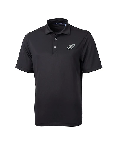 Cutter & Buck Men's Black Philadelphia Eagles Virtue Eco Pique Polo Shirt