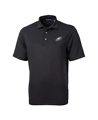 Cutter & Buck Men's Black Philadelphia Eagles Virtue Eco Pique Polo Shirt