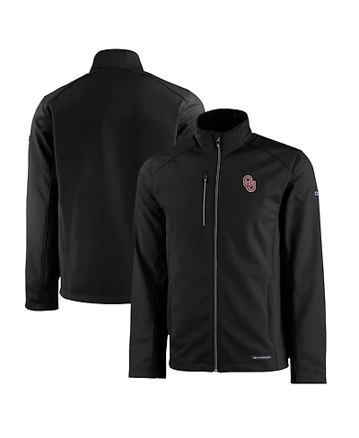 Cutter & Buck Men's Black Oklahoma Sooners Evoke Eco Softshell Full-Zip Jacket