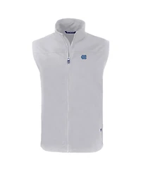 Cutter & Buck Men's Gray North Carolina Tar Heels Charter Eco Full-Zip Vest