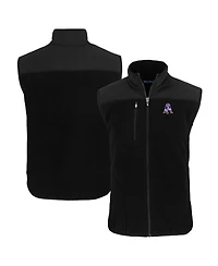 Cutter & Buck Men's Black New England Patriots Throwback Cascade Eco Sherpa Fleece Full-Zip Vest