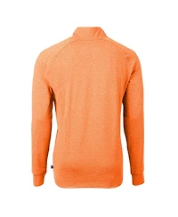 Cutter & Buck Men's Heather Orange Tennessee Volunteers Vault Adapt Eco Knit Heathered Raglan Quarter-Zip Sweatshirt
