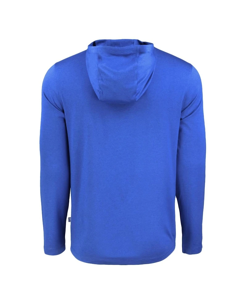 Cutter & Buck Men's Blue Creighton Bluejays Coastline Epic Comfort Eco Long Sleeve Hoodie