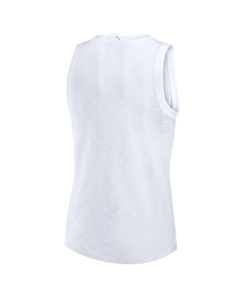Fanatics Women's White Tampa Bay Lightning Slub Tank Top