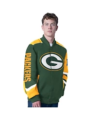 G-iii Sports by Carl Banks Men's Green Bay Packers Prime Time Full-Zip Racing Jacket