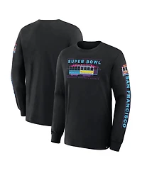 Fanatics Men's Black Super Bowl Lx Trolley Car Long Sleeve T-Shirt