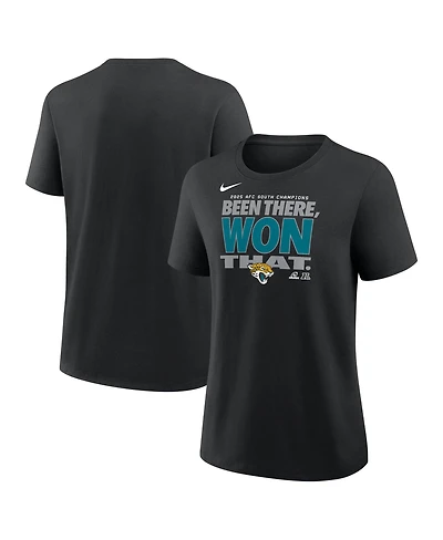 Nike Women's Black Jacksonville Jaguars 2025 Afc South Division s Locker Room Trophy Collection T-Shirt