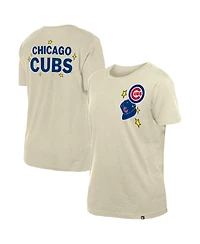New Era Women's Cream Chicago Cubs Stars Cap T-Shirt