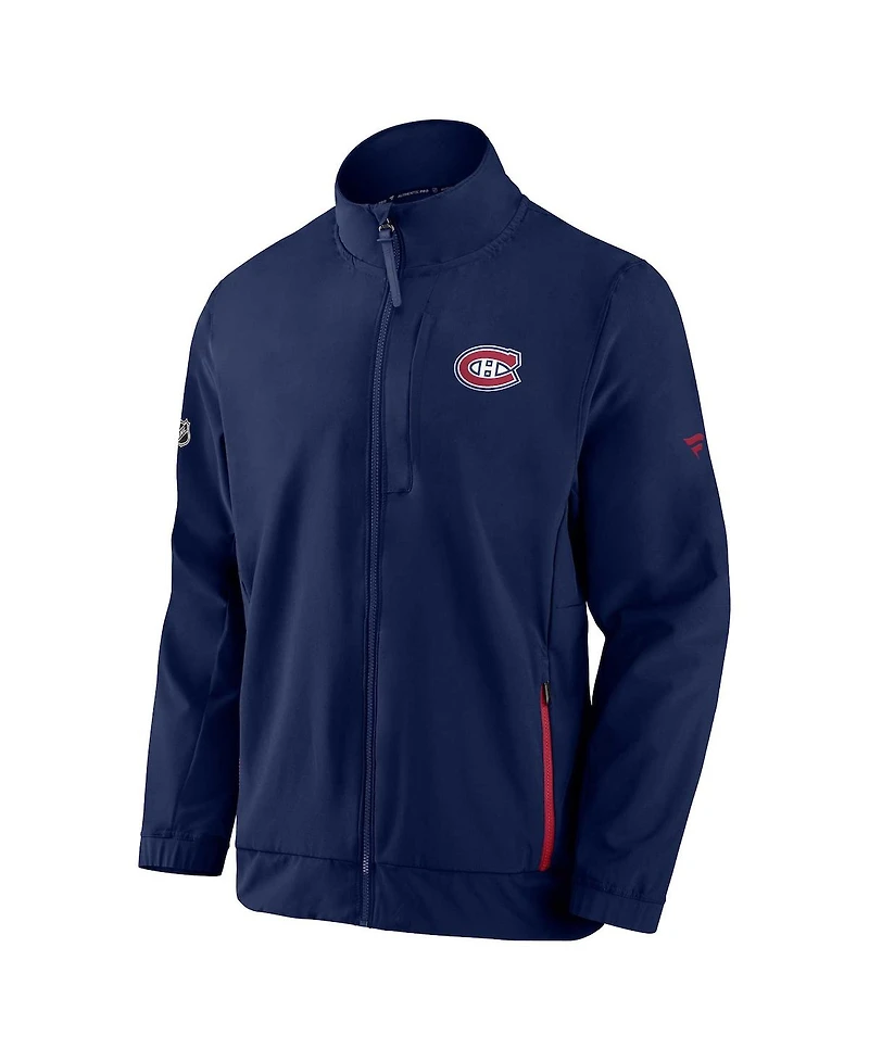 Fanatics Men's Navy Montreal Canadians Authentic Pro Rink Coaches Full-Zip Jacket