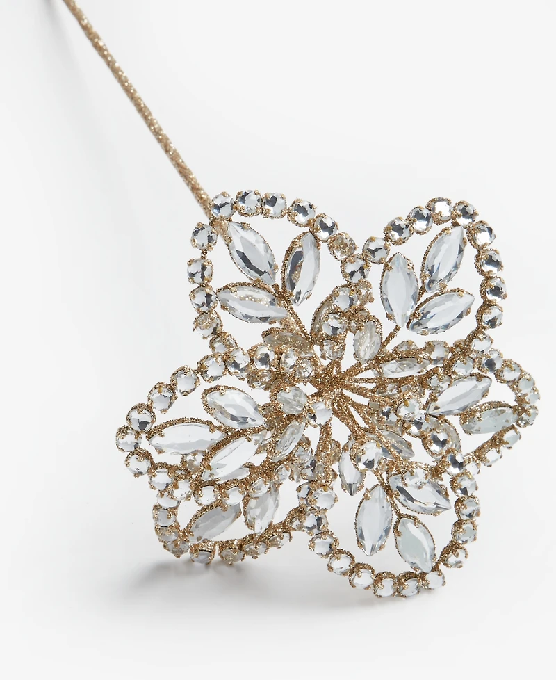 Holiday Lane Jeweled Elegance Flower Pick Ornament, Exclusively at Macy's
