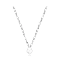 The Lovery Figaro Heart Padlock Necklace Sterling Silver