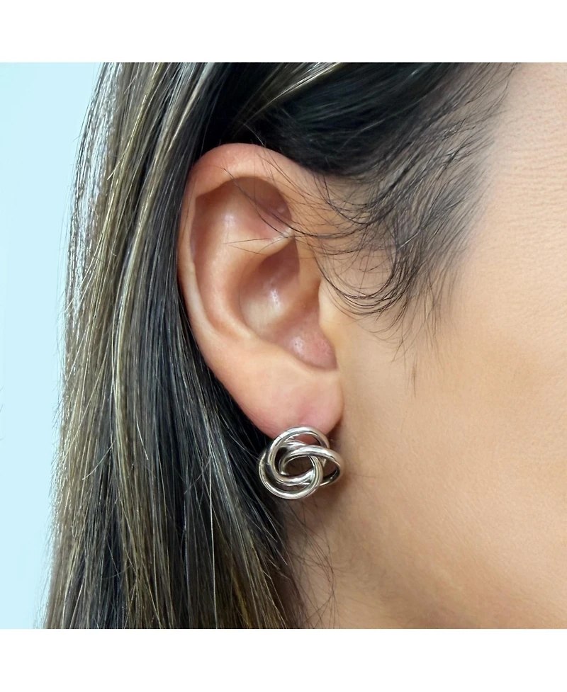 The Lovery Loopy Knot Stud Earrings Sterling Silver