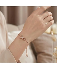 GiGiGirl Stunning Teens/Young Adults 18K Rose Gold Plated Infinity Love Adjustable Bracelet