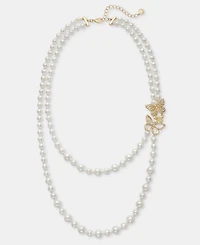 Charter Club Imitation Pearl Layered Butterfly Necklace, Macy's Exclusive
