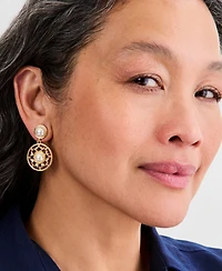 Charter Club Imitation Pearl Drop Earrings, Macy's Exclusive
