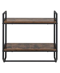 sumyeg Over The bath fixture Wall Mounted Storage Shelf with Metal Frame Organizer