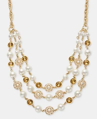 Charter Club Multi-Stone Three-Row Necklace, Macy's Exclusive