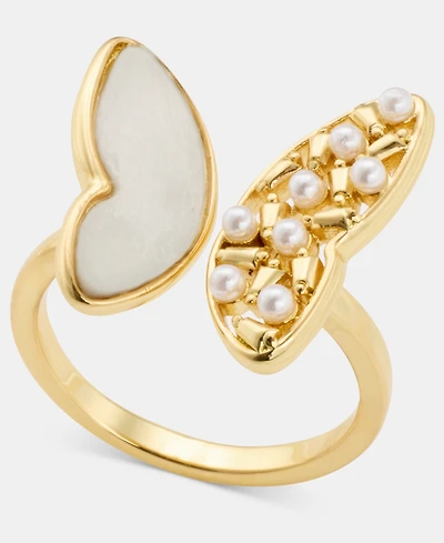 Charter Club Mother-of-Pearl & Cubic Zirconia Butterfly Ring, Macy's Exclusive
