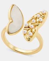 Charter Club Mother-of-Pearl & Cubic Zirconia Butterfly Ring, Macy's Exclusive