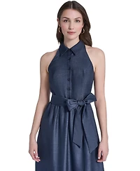 Vince Camuto Petite Embroidered Midi Shirt Dress