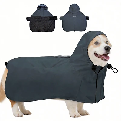 Aronkl Waterproof Windproof Dog Rain Jacket With Hood For Active Breeds