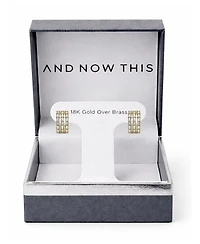 And Now This Triple Row Baguette Hoop Earrings