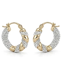 And Now This Clear Crystal Click Top Hoop Earrings