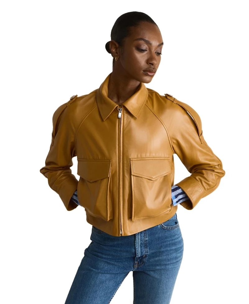Furniq Uk Women's Leather Jacket