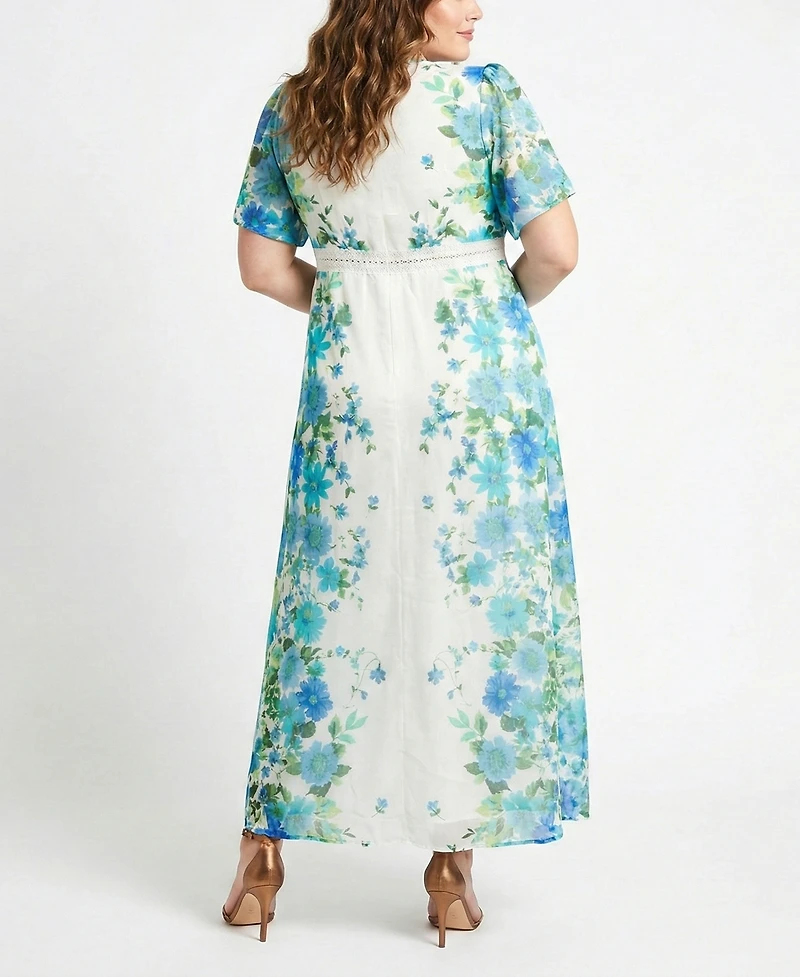 Taylor Plus V-Neck Maxi Dress