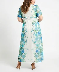 Taylor Plus V-Neck Maxi Dress