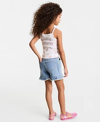 Epic Threads Girls' 5-20 Ruffle-Hem Denim Midi Shorts, Macy's Exclusive