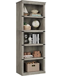 gaomon Modern Wooden Bookcase Open Shelves Floor Standing Storage for Bedroom Living Room Office