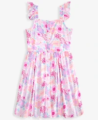 Epic Threads Girls' Xs-xl Tropical Floral-Print Button Dress, Macy's Exclusive