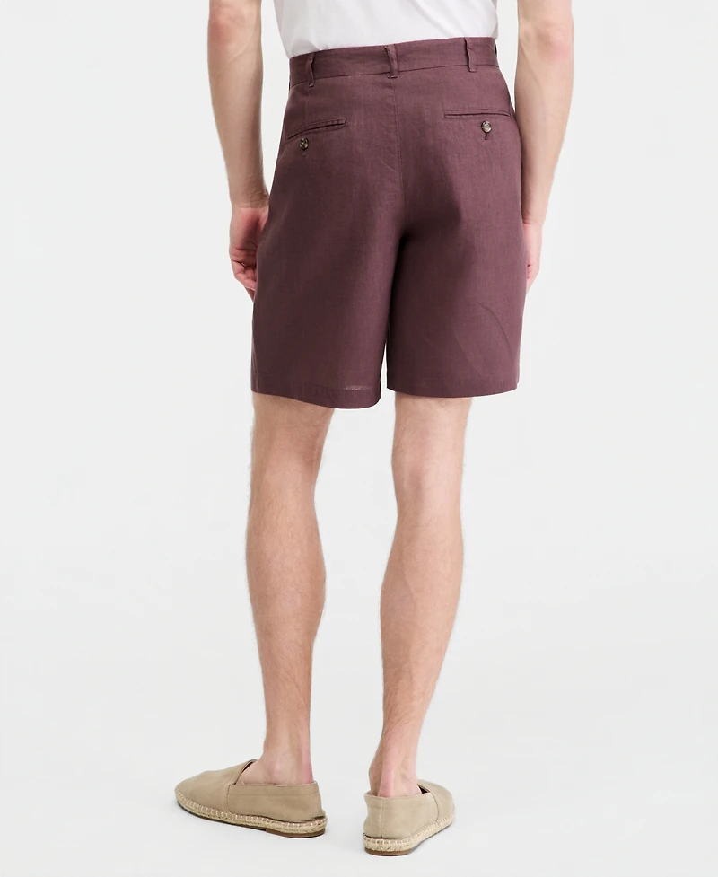 Club Room Men's Linen Pleated Shorts, Macy's Exclusive