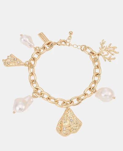 I.n.c. International Concepts Pave & Imitation Pearl Sealife Charm Bracelet, Macy's Exclusive