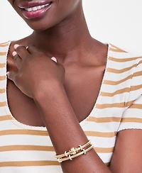 On 34th 2-Pc. Set Pave Beaded Bangle Bracelets, Macy's Exclusive
