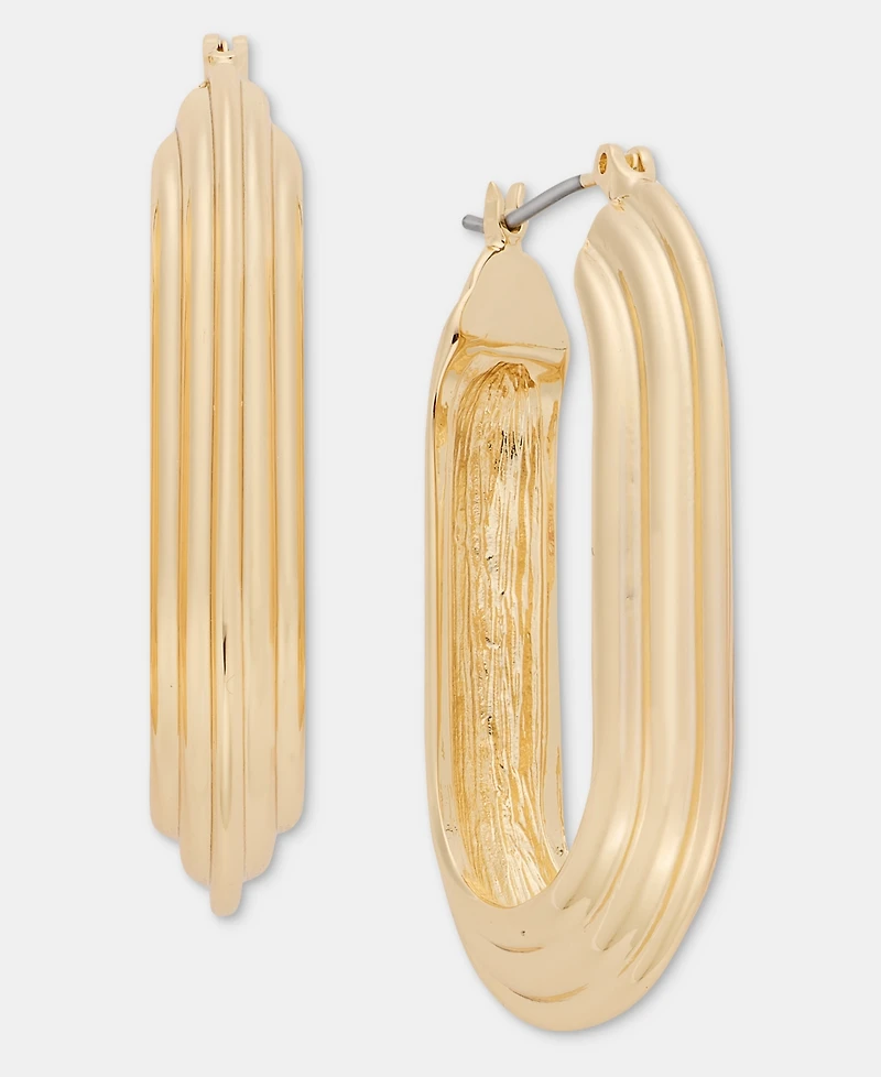 On 34th Textured Oval Hoop Earrings, Macy's Exclusive