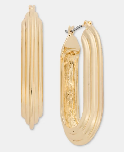 On 34th Textured Oval Hoop Earrings, Macy's Exclusive