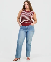 And Now This Trendy Plus Striped Sweater Tank, Macy's Exclusive