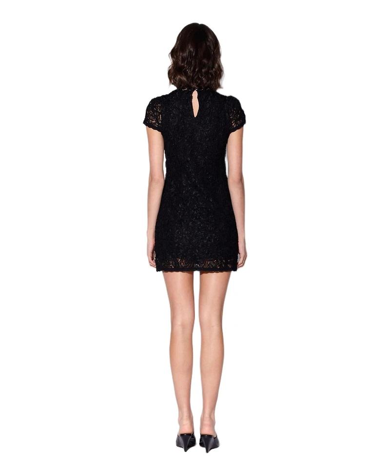 Walter Baker Women's Ariana Lace Mock Neck Mini Dress