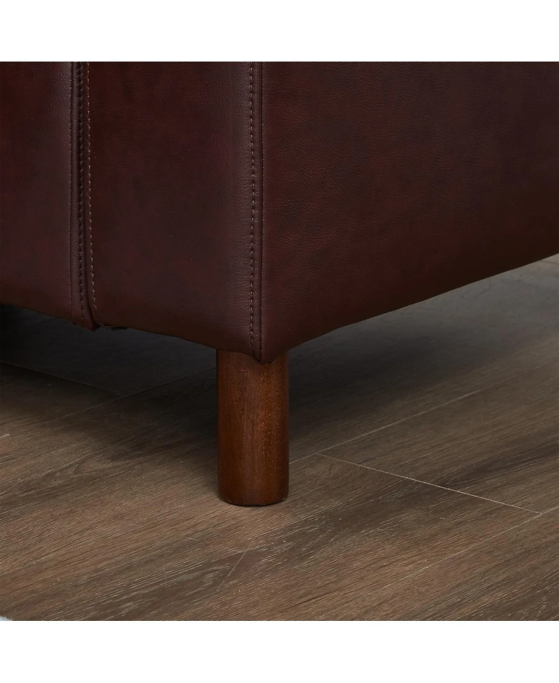 Streamdale Furniture Burgundy 78.5" Loveseat Couch for Living Room/Apartment, Faux Leather Pu