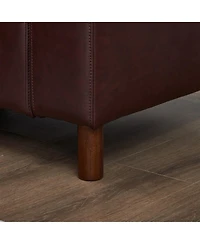 Streamdale Furniture Burgundy 78.5" Loveseat Couch for Living Room/Apartment, Faux Leather Pu