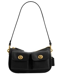 Coach Leather Twin Turn-Lock Small Waverly Bag