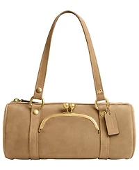 Coach Originals Barrel Medium Suede Kisslock Slim Shoulder Bag