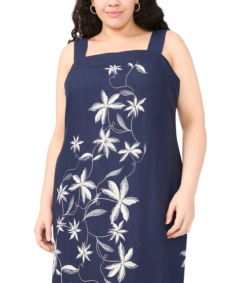 Msk Plus Square Neck Maxi Dress