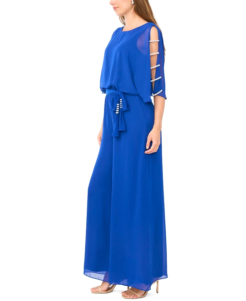 Msk Petite Crew Neck Blouson Jumpsuit