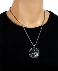 Rhona Sutton Men's Stainless Steel Spartan Pendant Necklace