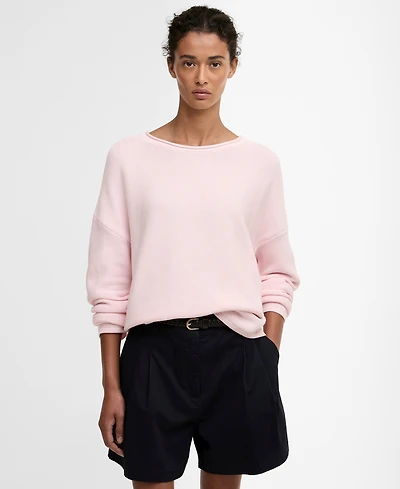 Barbour Women's Marine Dropped-Shoulder Knitted Jumper