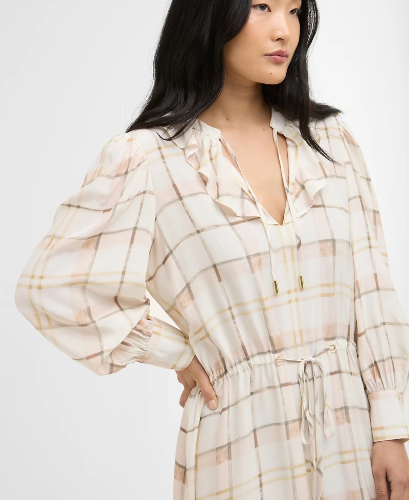 Barbour Women's Asker Oversized-Sleeve Midi Dress